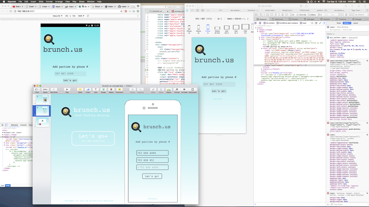 early-mockup-in-front-prototypes-in-back