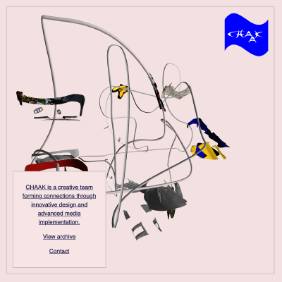 photo of funky 3d wireframe website